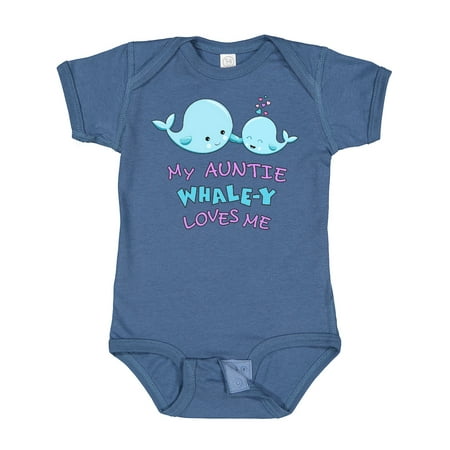Inktastic My Auntie Whale-y Loves Me Gift Baby Boy or Baby Girl Bodysuit