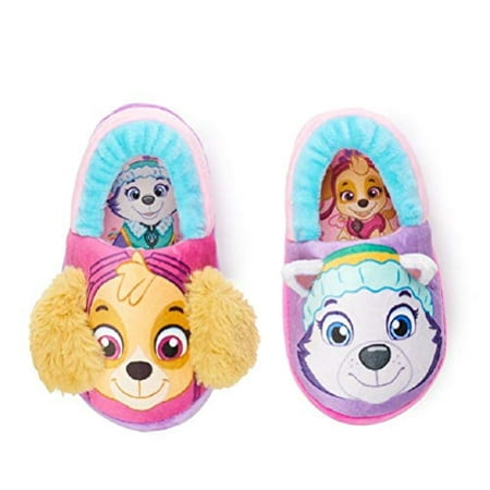 Toddler Girls Paw Patrol Skye & Everest A-line Slippers (Medium) Pink Blue