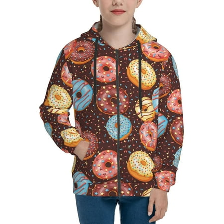 Hoodies for Women Donut Print No.9038 Long Sleeve Sweatshirt Drawstring Zip Up Hoodie with Pockets Teen Girl Clothes
Hoodies for Women Donut Print No.9038 Long Sleeve Sweatshirt Drawstring Zip Up Hoodie with Pockets Teen Girl Clothes