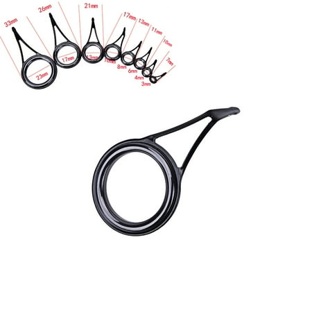 8pcs 8 Size Fishing Rod Guide Tip Top Ring Circle Pole Repair KitFishing