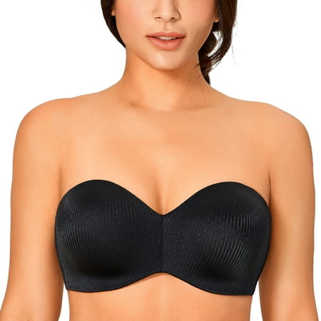 DELIMIRA Women s Multiway Strapless Bra Plus Size Underwire Minimizer Unlined