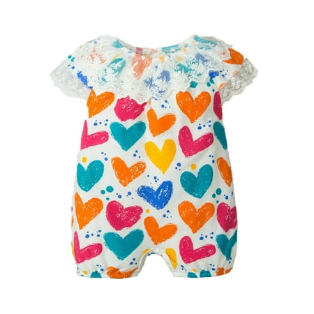 Mikilon Newborn Infant Baby Girls Love Print Lace Romper Bodysuit Clothes Infant Clothes for Baby Girl 0-6 Months Multi-color on Sale
Mikilon Newborn Infant Baby Girls Love Print Lace Romper Bodysuit Clothes Infant Clothes for Baby Girl 0-6 Months Multi-color on Sale