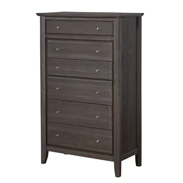 Modus Furniture City II Six Drawer Chest, Basalt Gray