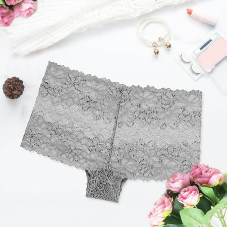 Ladies Panties Women Lace Boyshort Panties Low Rise Underwear Ladies Comfortable Underpants Female Lingerie Grey L 3pcs
Ladies Panties Women Lace Boyshort Panties Low Rise Underwear Ladies Comfortable Underpants Female Lingerie Grey L 3pcs