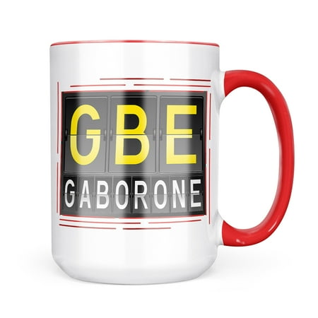 Neonblond GBE Airport Code for Gaborone Mug gift for Coffee Tea lovers
Neonblond GBE Airport Code for Gaborone Mug gift for Coffee Tea lovers