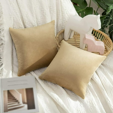 MIULEE Pack of 2 Khaki Velvet Throw Pillow Covers 16x16Inch Soft Solid Decorative Square Set Cushion Cases for Couch Sofa Bedroom
MIULEE Pack of 2 Khaki Velvet Throw Pillow Covers 16x16Inch Soft Solid Decorative Square Set Cushion Cases for Couch Sofa Bedroom