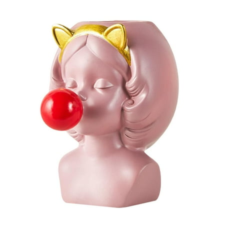 Pen Holder Brush Storage Holder Cute Girl Face Plant Pot for Desktop Decoration Gifts
Pen Holder Brush Storage Holder Cute Girl Face Plant Pot for Desktop Decoration Gifts