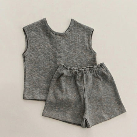 nsendm Newborn Infant Baby Girls Boys Summer Autumn Solid Cotton Sleeveless Short Pants Tshirt Shorts Set Baby Boy Gift Basket Childrenscostume Dark Gray 2-3 Years
nsendm Newborn Infant Baby Girls Boys Summer Autumn Solid Cotton Sleeveless Short Pants Tshirt Shorts Set Baby Boy Gift Basket Childrenscostume Dark Gray 2-3 Years
