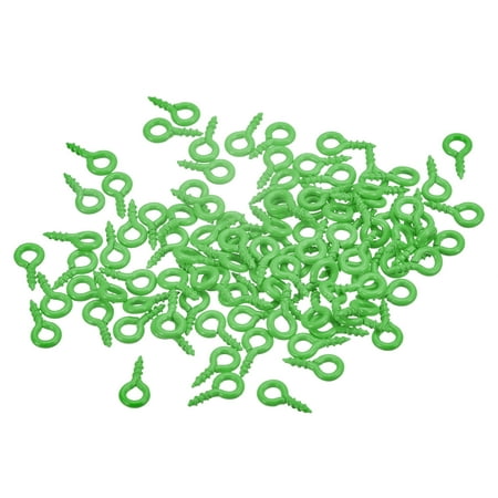 500 Pack Small Screw Eye Hooks Mini Eyelets Screws 4x8x1mm Green