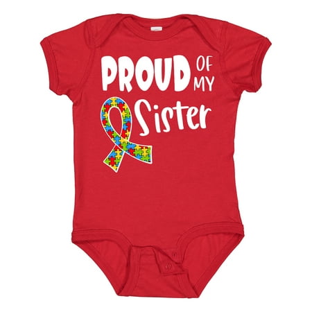 Inktastic Proud of My Sister Autism Awareness Puzzle Piece Ribbon Gift Baby Boy or Baby Girl Bodysuit
Inktastic Proud of My Sister Autism Awareness Puzzle Piece Ribbon Gift Baby Boy or Baby Girl Bodysuit