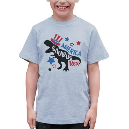 7 ate 9 Apparel Kids 4th of July Shirts - Dinosaur Americasaurus Grey T-Shirt 12 Months
7 ate 9 Apparel Kids 4th of July Shirts - Dinosaur Americasaurus Grey T-Shirt 12 Months
