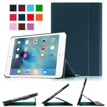 Fintie iPad mini 4 2015 Smart Book Case Stand Cover Supports 3 Viewing Angles with Auto Sleep/Wake Feature, Navy