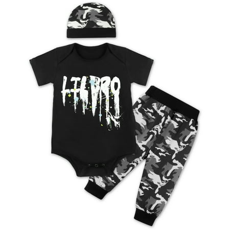 Bullpiano Baby Boy Clothes Newborn Boy Outfit Infant Print Romper Long Pants Set Hat 3PC Summer Outfits Set 6-12 Months
Bullpiano Baby Boy Clothes Newborn Boy Outfit Infant Print Romper Long Pants Set Hat 3PC Summer Outfits Set 6-12 Months