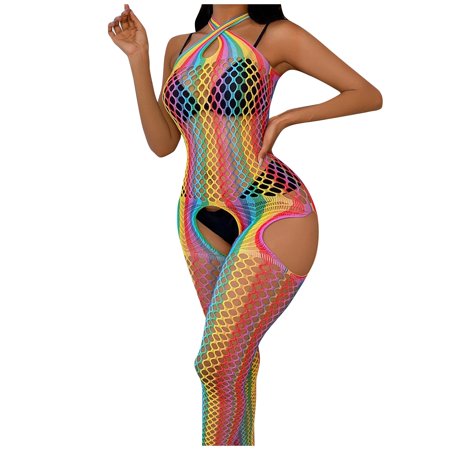 KDDYLITQ Womens Fishnet Lingerie Crotchless Bodystocking Sexy Colorful One Size Babydoll Multicolor One Size
KDDYLITQ Womens Fishnet Lingerie Crotchless Bodystocking Sexy Colorful One Size Babydoll Multicolor One Size
