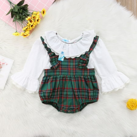 Newborn Girl Long Sleeve Romper Plaid Printed Round Neck Jumpsuit Casual Outwear One-Piece Clothing
Newborn Girl Long Sleeve Romper Plaid Printed Round Neck Jumpsuit Casual Outwear One-Piece Clothing