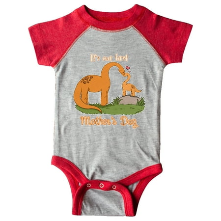 Inktastic It s Our 1st Mother s Day Brontosaurus Family Gift Baby Boy or Baby Girl Bodysuit