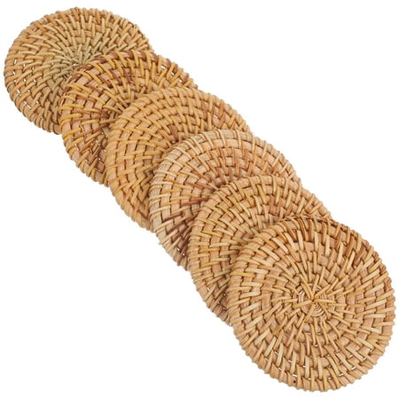 6 Pcs Coaster Tripod Placemats Household Cup Heat Insulation Woven Round Hot Dishes Natural Coasters
6 Pcs Coaster Tripod Placemats Household Cup Heat Insulation Woven Round Hot Dishes Natural Coasters