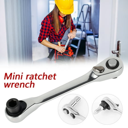 Atopoler Ratchet Wrench Dual Head Adjustable Wrench Portable Ratchet Spanner Chrome Vanadium Steel Adjustable Spanner Repair Hand Tool for Car Bicycle Motorcycle Home Repair
Atopoler Ratchet Wrench Dual Head Adjustable Wrench Portable Ratchet Spanner Chrome Vanadium Steel Adjustable Spanner Repair Hand Tool for Car Bicycle Motorcycle Home Repair