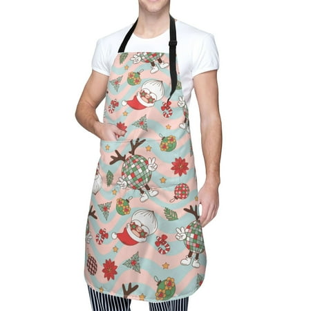 Kdxio Groovy Retro Santa Apron with Pockets Adjustable Kitchen Aprons for Men Women Waterproof Aprons for Cooking Drawing Crafting Baking Household Cleaning
Kdxio Groovy Retro Santa Apron with Pockets Adjustable Kitchen Aprons for Men Women Waterproof Aprons for Cooking Drawing Crafting Baking Household Cleaning