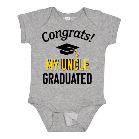 Inktastic Congrats! My Uncle Graduated with Cap Gift Baby Boy or Baby Girl Bodysuit