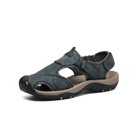 Daeful Man s Beach Shoes Fisherman Hiking Sandal Summer Athletic Sandals Casual Closed Toe Mens Adjustable Tape Grayish Blue 10.5
Daeful Man s Beach Shoes Fisherman Hiking Sandal Summer Athletic Sandals Casual Closed Toe Mens Adjustable Tape Grayish Blue 10.5