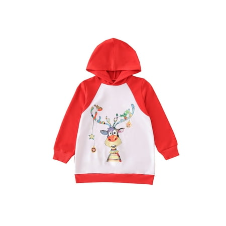 Loalirando Toddler Girls Christmas Hoodies Elk Print Contrast Color Sweatshirt Pullovers
Loalirando Toddler Girls Christmas Hoodies Elk Print Contrast Color Sweatshirt Pullovers