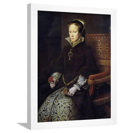 Portrait of Queen Mary I Tudor by Antonio Moro Framed Print Wall Art