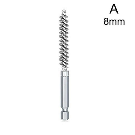 8-17mm Wire Tube Cleaning Brushes Machines Paint Rust Metal Handle Tools A6F3