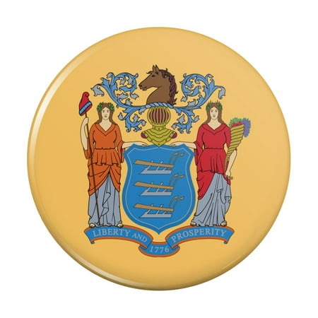 New Jersey State Flag Kitchen Refrigerator Locker Button Magnet
