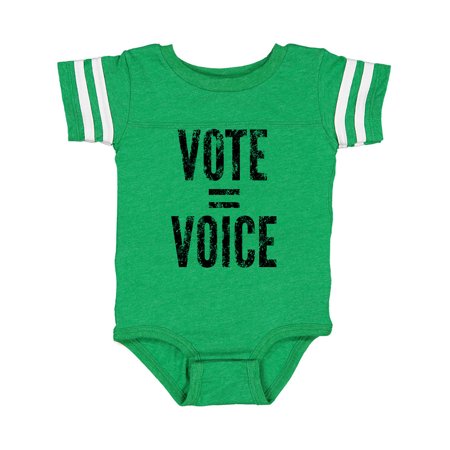 Inktastic Vote Equals Voice Distressed Black Text Gift Baby Boy or Baby Girl Bodysuit
Inktastic Vote Equals Voice Distressed Black Text Gift Baby Boy or Baby Girl Bodysuit