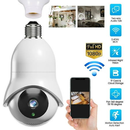 Jahy2Tech 5G 360° 1080P IP E27 Light Bulb Camera Wi-Fi IR Night Smart Home Security
Jahy2Tech 5G 360° 1080P IP E27 Light Bulb Camera Wi-Fi IR Night Smart Home Security