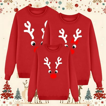 XUNHAO Matching Christmas Family Outfit Kids Funny Christmas Prints Sweatshirts for Long Sleeve Xmas Cute Pullover for Kids Mama Dad Outfit for Festival Party Trendy Party Clothes
XUNHAO Matching Christmas Family Outfit Kids Funny Christmas Prints Sweatshirts for Long Sleeve Xmas Cute Pullover for Kids Mama Dad Outfit for Festival Party Trendy Party Clothes