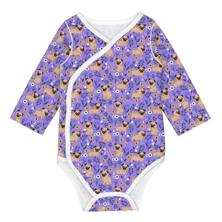 Matuu Pugs and Flowers for Baby Long-Sleeve Bodysuit Soft Cotton Comfortable and Breathable Perfect for Newborns and Infants
Matuu Pugs and Flowers for Baby Long-Sleeve Bodysuit Soft Cotton Comfortable and Breathable Perfect for Newborns and Infants