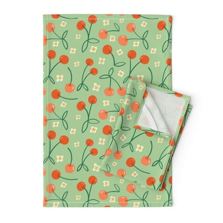 Printed Tea Towel Linen Cotton Canvas - Pink Red Nature Orange Fruit Whimsical Summer Print Decorative Kitchen Towel by Spoonflower
Printed Tea Towel Linen Cotton Canvas - Pink Red Nature Orange Fruit Whimsical Summer Print Decorative Kitchen Towel by Spoonflower