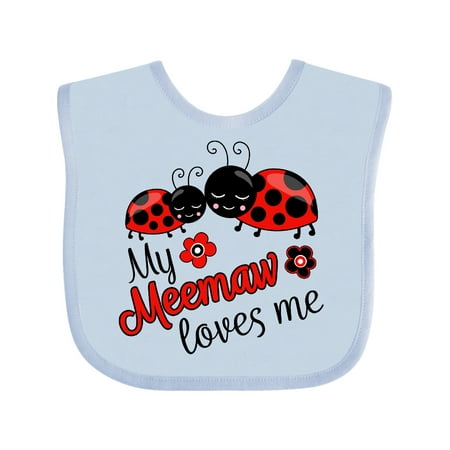 Inktastic My Meemaw Loves Me with Cute Ladybugs Gift Baby Boy or Baby Girl Bib 
Inktastic My Meemaw Loves Me with Cute Ladybugs Gift Baby Boy or Baby Girl Bib