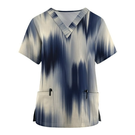 Sksloeg Scrub Tops for Women Plus Size Breathable Tie-dye Printed Shirts Tee Tops Short Sleeve V-Neck Nursing Working Uniform with Pockets Navy XL
Sksloeg Scrub Tops for Women Plus Size Breathable Tie-dye Printed Shirts Tee Tops Short Sleeve V-Neck Nursing Working Uniform with Pockets Navy XL