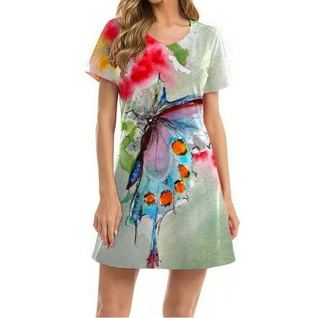 Maxi Dress for Women Prom Dress Fashion Womens Plants Printed Round-Neck Short Sleeve Comfy Leisure Dress Summer Dresses for Women 2022 Valentines Dress Summer Savings Green S
Maxi Dress for Women Prom Dress Fashion Womens Plants Printed Round-Neck Short Sleeve Comfy Leisure Dress Summer Dresses for Women 2022 Valentines Dress Summer Savings Green S