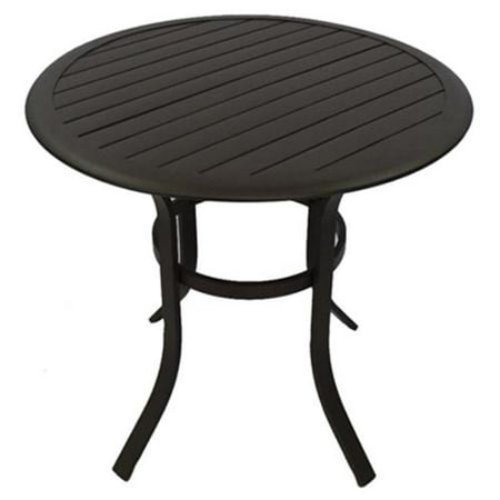 table bistro patio courtyard classics bellevue slat inch round aluminum master