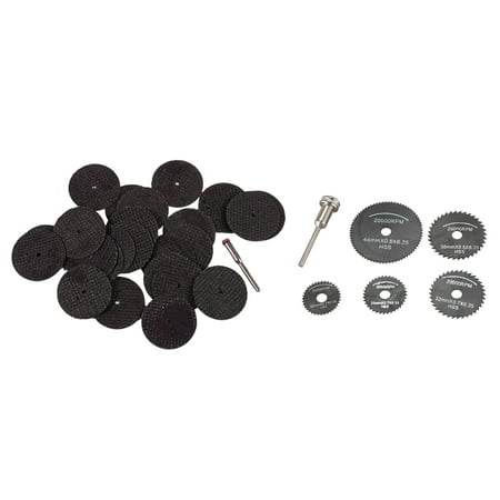 25 PCS 32mm Resin Cutting Wheel Discs Set Kit + 1 Mandrel for Tool & 6Pcs Metal HSS Circular Saw Blade Set
25 PCS 32mm Resin Cutting Wheel Discs Set Kit + 1 Mandrel for Tool & 6Pcs Metal HSS Circular Saw Blade Set