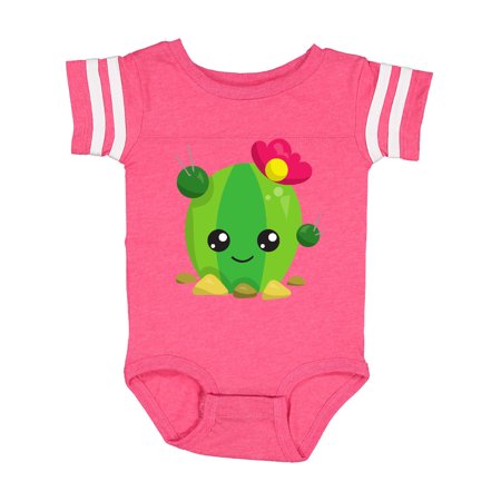 Inktastic Little Cactus Cactus With Flowers Smiling Cactus Gift Baby Girl Bodysuit