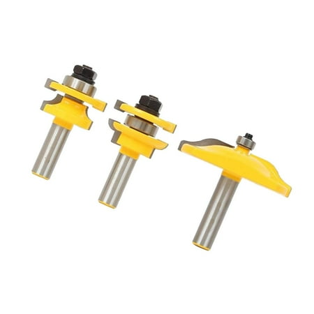 3pcs 1/2 Stile Bit Raised Sets Tenon Cutter Woodworking Tools