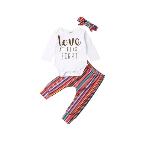 Newborn Girls 3pcs Set Autumn Baby Girls Clothes Long Sleeve Bodysuit For Newborns Rainbow Striped Pants Suits Baby Girl Outfits
Newborn Girls 3pcs Set Autumn Baby Girls Clothes Long Sleeve Bodysuit For Newborns Rainbow Striped Pants Suits Baby Girl Outfits
