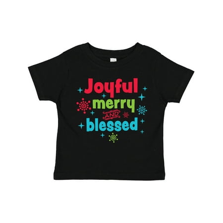 Inktastic Christmas Joyful Merry and Blessed with Snowflakes Boys or Girls Toddler T-Shirt 
Inktastic Christmas Joyful Merry and Blessed with Snowflakes Boys or Girls Toddler T-Shirt