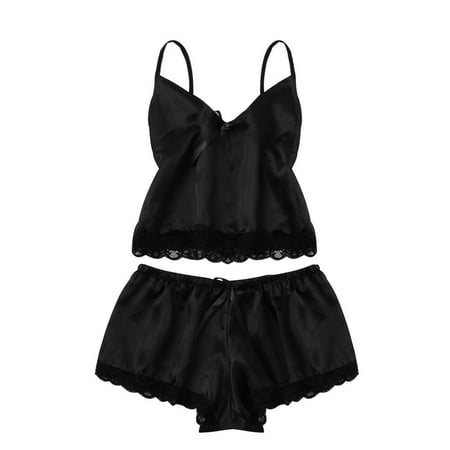 WANYNG Women Satin Silk Lace V-neck Camisole Shorts Lingerie Pajamas Sleepwear Set Satin Lingerie for Women with Robe A Lingerie Seller
WANYNG Women Satin Silk Lace V-neck Camisole Shorts Lingerie Pajamas Sleepwear Set Satin Lingerie for Women with Robe A Lingerie Seller