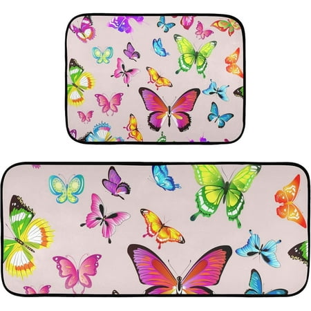 Hyjoy 19.7 x47.2 +19.7 x27.6 Butterfly 2 Pieces Kitchen Rug Cushioned Anti-Fatigue Kitchen Rugs Set for Home Office Laundry
Hyjoy 19.7 x47.2 +19.7 x27.6 Butterfly 2 Pieces Kitchen Rug Cushioned Anti-Fatigue Kitchen Rugs Set for Home Office Laundry