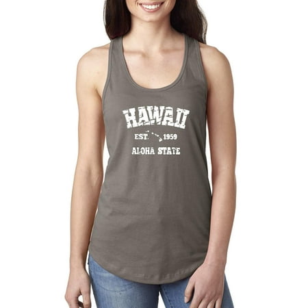 Hawaii 1959 Women Tops Next Level Racerback Tank Top