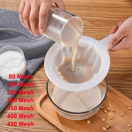 80-450 Mesh Kitchen Ultra-fine Mesh Strainer Kitchen Nylon Mesh Filter Spoon for Suitable for Soy Milk Coffee Milk Yogurt
80-450 Mesh Kitchen Ultra-fine Mesh Strainer Kitchen Nylon Mesh Filter Spoon for Suitable for Soy Milk Coffee Milk Yogurt