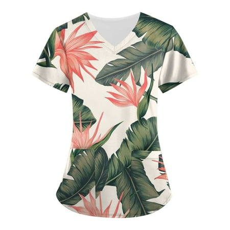 TKing Fashion Women Plus Size Scrubs Top V-Neck Short Sleeve Printed Pockets Work Blouse for Women Green 2XL
TKing Fashion Women Plus Size Scrubs Top V-Neck Short Sleeve Printed Pockets Work Blouse for Women Green 2XL