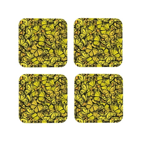 Fuzoiu Yellow Butterflies Print Leather Coasters Set Drink Coasters Set of 4 for Tabletop Protection Durable PVC Coasters Home Décor and Housewarming Gift-Square
Fuzoiu Yellow Butterflies Print Leather Coasters Set Drink Coasters Set of 4 for Tabletop Protection Durable PVC Coasters Home Décor and Housewarming Gift-Square
