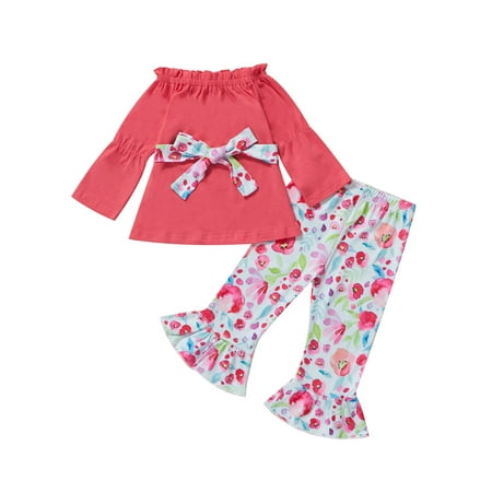 Sunisery 2PCS Infant Toddler Girls Floral Spot Print Boat Neck Tops Flared Trousers Pink 12-18 Months
Sunisery 2PCS Infant Toddler Girls Floral Spot Print Boat Neck Tops Flared Trousers Pink 12-18 Months